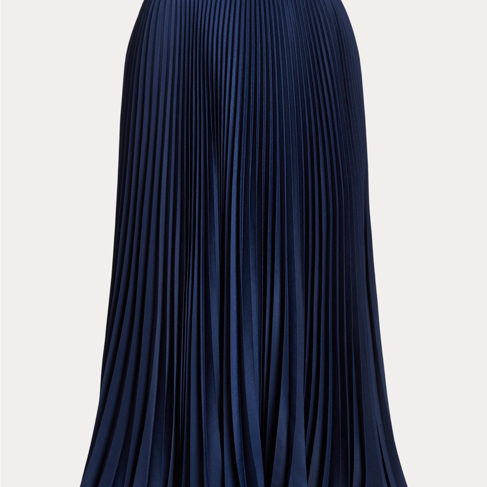 Elegant Navy Pleated Skirt